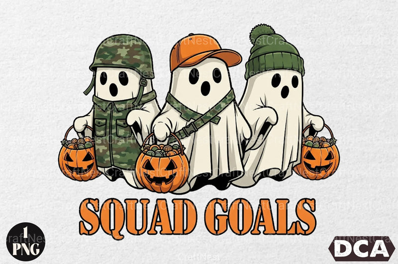 Camo Ghosts Halloween Clipart Bundle - CraftNest - Digital Crafting and Art