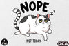 Funny Cat Design: Nope Not Today Clipart Bundle