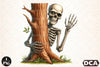 Funny Skeleton Peeking Clipart Bundle