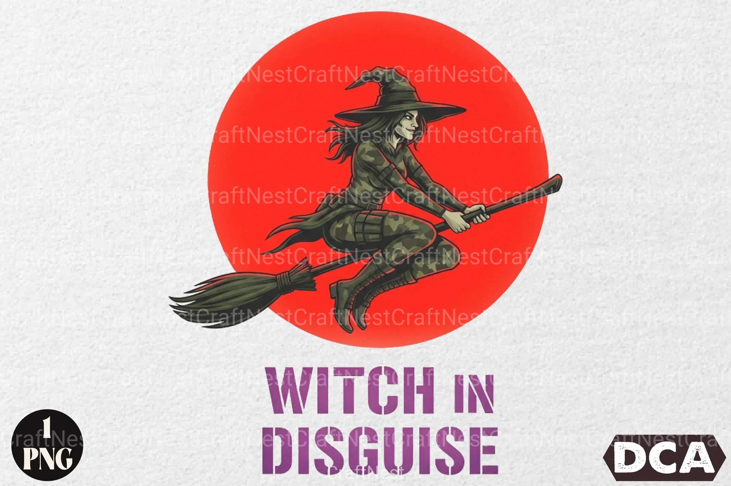 Camo Witch Halloween Clipart Bundle - CraftNest - Digital Crafting and Art