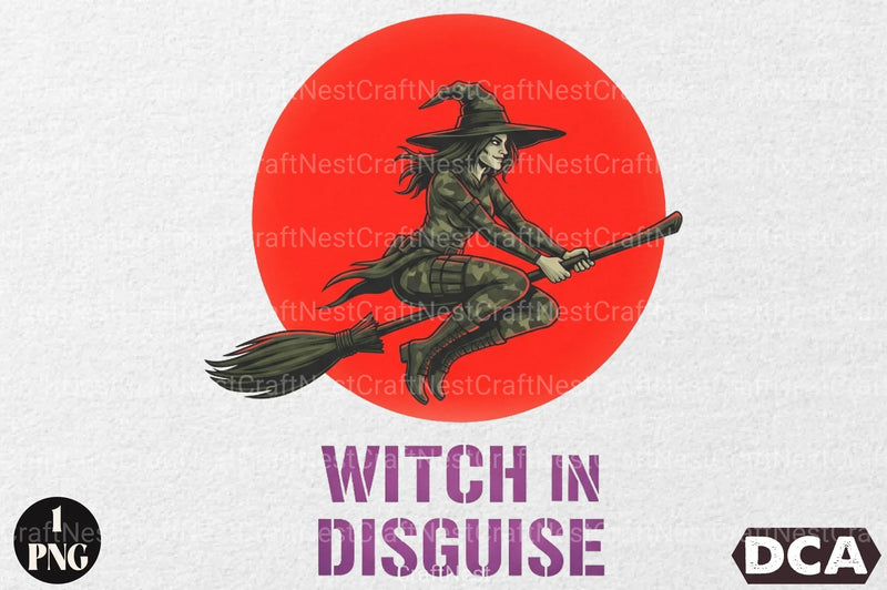Camo Witch Halloween Clipart Bundle - CraftNest - Digital Crafting and Art