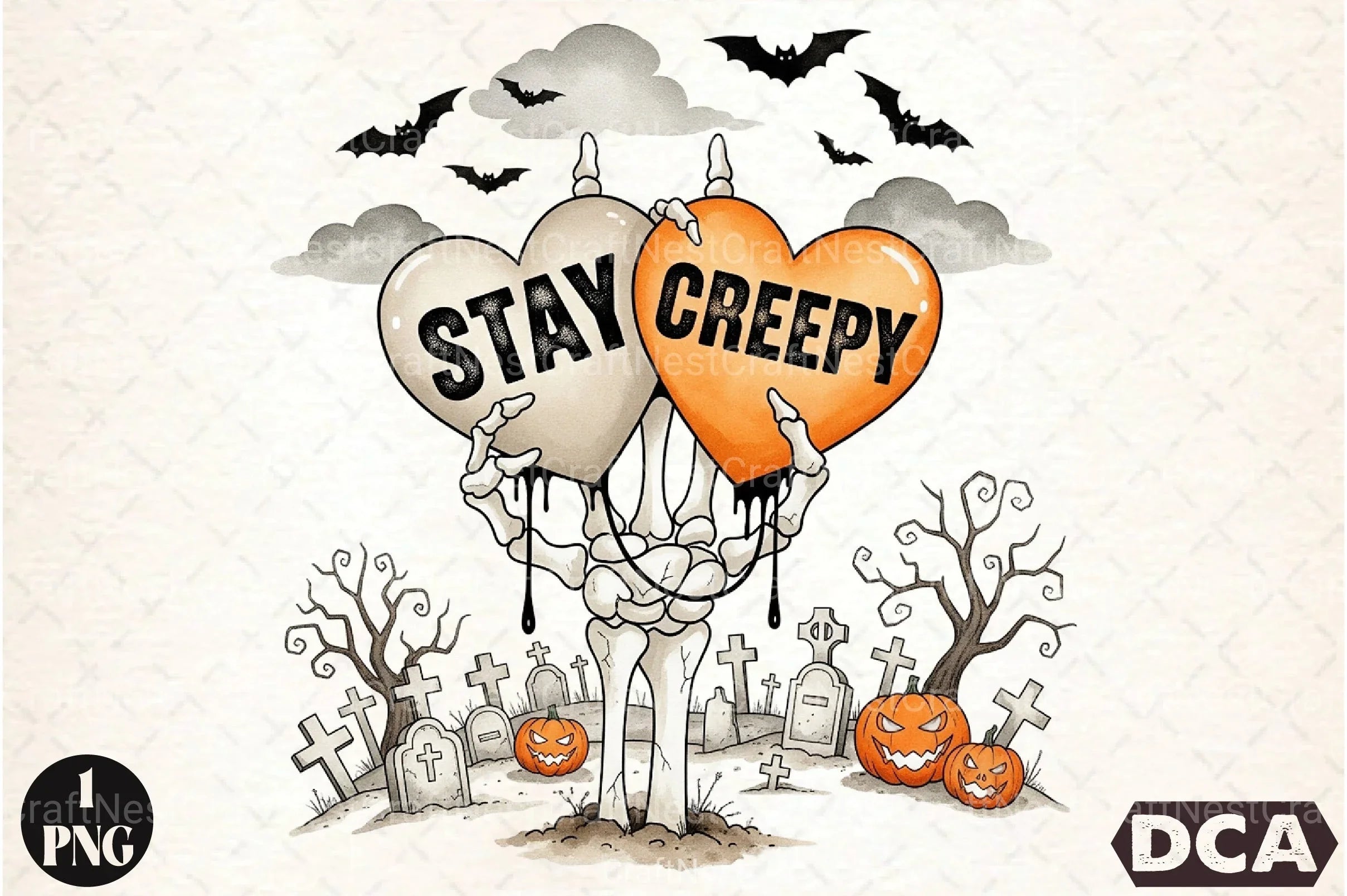 Stay Creepy Halloween Clipart Bundle - CraftNest - Digital Crafting and Art