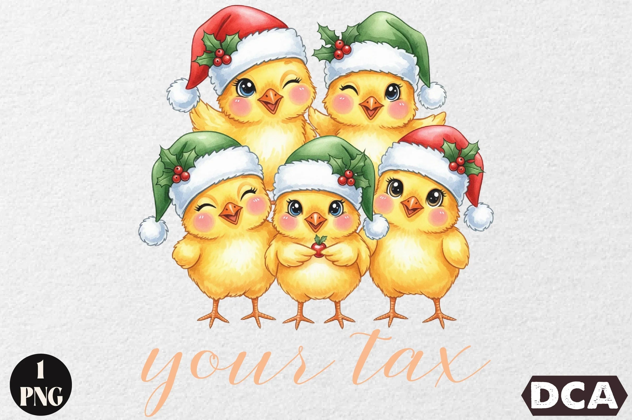 Funny Christmas Chicken Clipart Bundle - CraftNest - Digital Crafting and Art