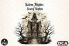 Halloween Horror House Salem Night Clipart Bundle
