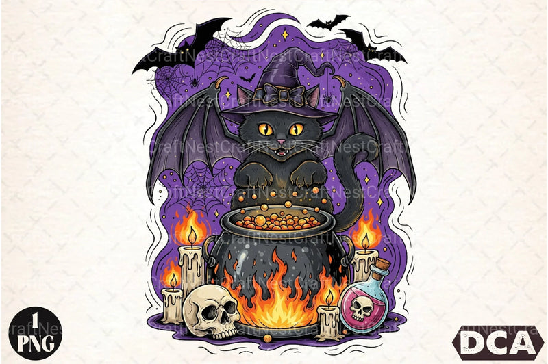 Black Cat Halloween Spooky Seas Clipart Bundle - CraftNest - Digital Crafting and Art