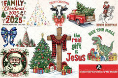 Watercolor Christmas Clipart Bundle - CraftNest - Digital Crafting and Art