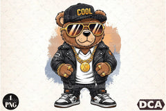 Funny Hip Hop Bear Clipart Bundle - CraftNest - Digital Crafting and Art