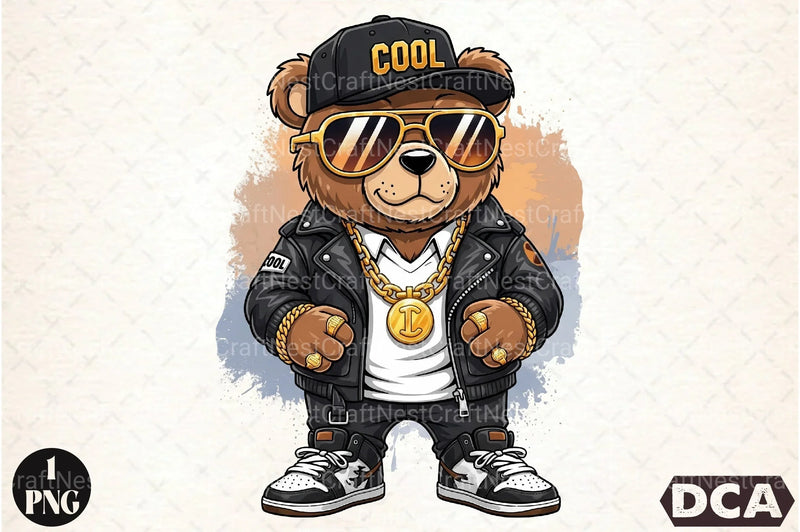 Funny Hip Hop Bear Clipart Bundle - CraftNest - Digital Crafting and Art