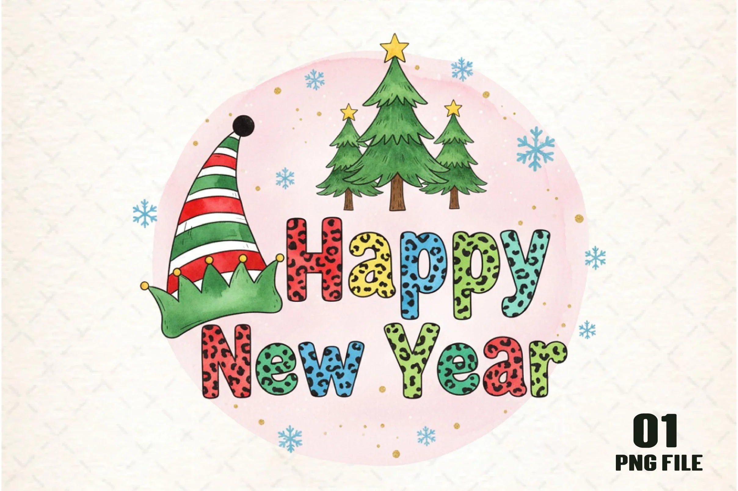 Happy New Year Clipart Bundle - CraftNest - Digital Crafting and Art
