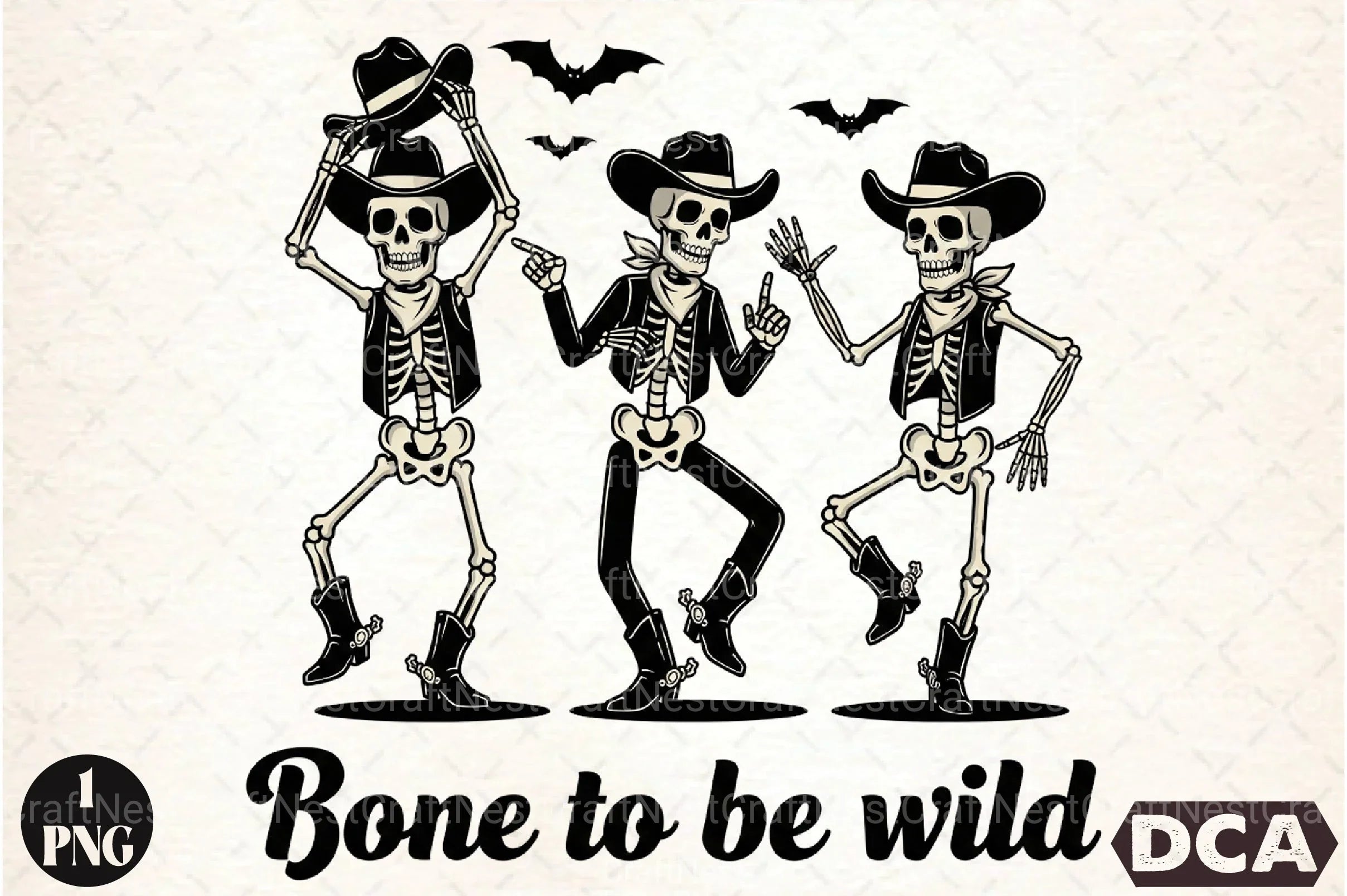Halloween Cowboy Skeleton Dancing Clipart Bundle - CraftNest - Digital Crafting and Art