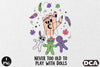 Never Too Old to Play with Dolls Clipart Bundle