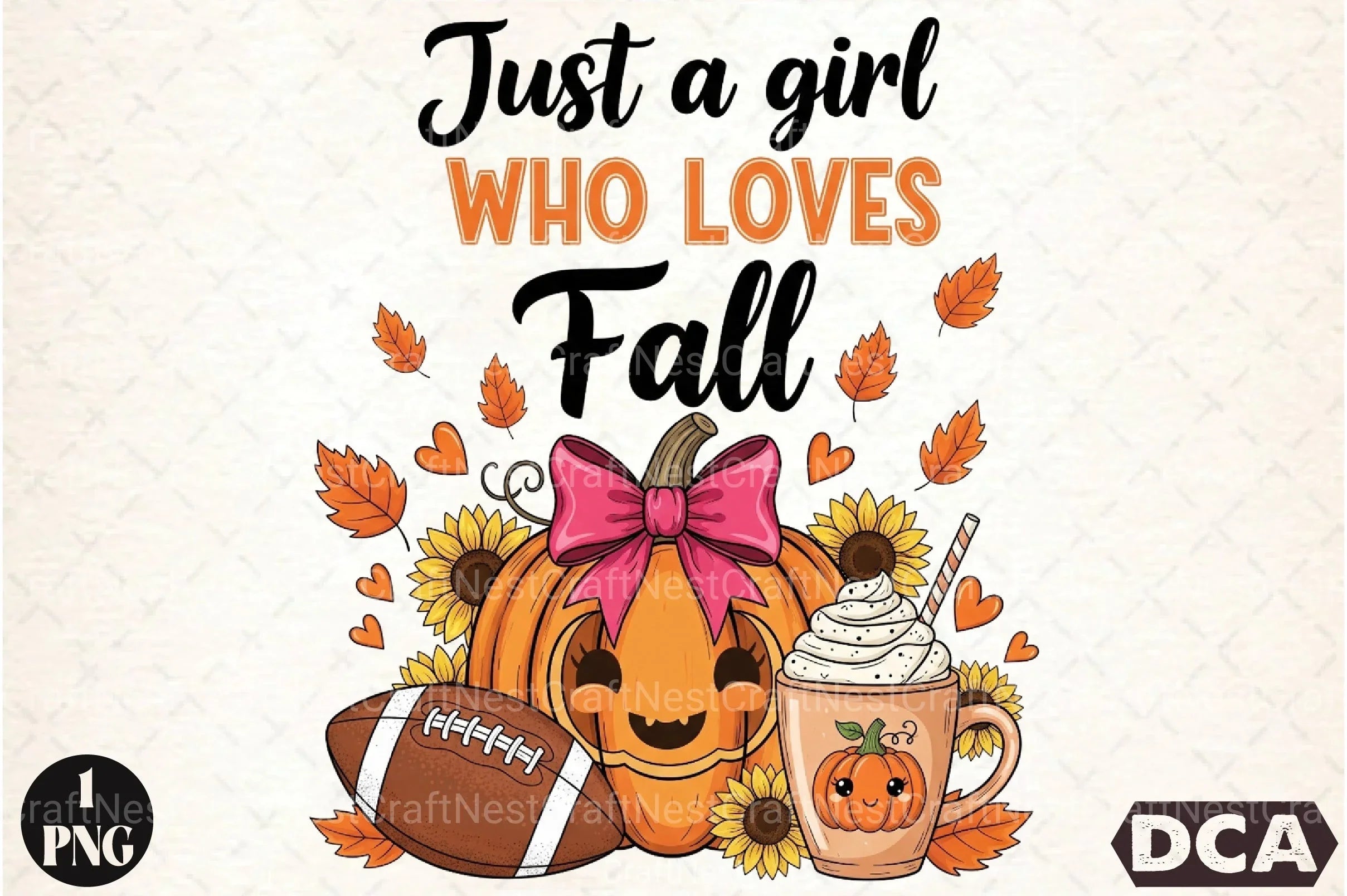 Just a Girl Who Loves Fall Clipart Bundle - CraftNest - Digital Crafting and Art