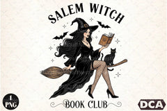Vintage Salem Witch Book Club Halloween Clipart Bundle - CraftNest - Digital Crafting and Art