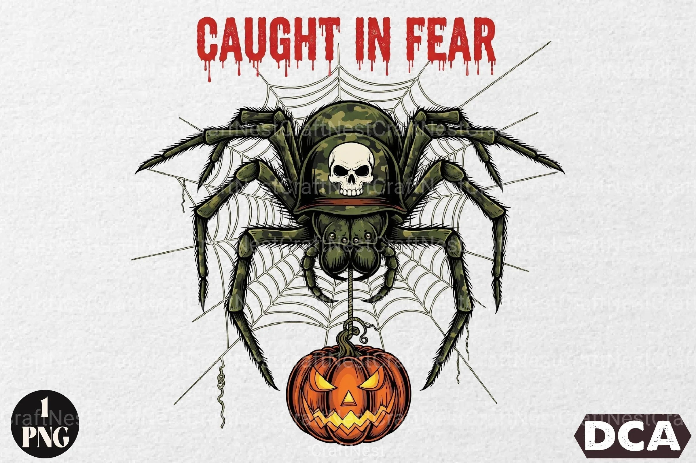 Camo Spider Halloween Clipart Bundle - CraftNest - Digital Crafting and Art