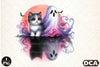 Halloween Cat & Smoky Ghost Clipart Bundle