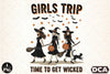 Halloween Witch Girls Trip Autumn Clipart Bundle
