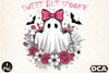Vintage Ghost Boho Flowers Halloween Clipart Bundle