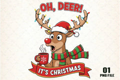 Oh Deer It's Christmas Clipart Bundle - CraftNest - Digital Crafting and Art