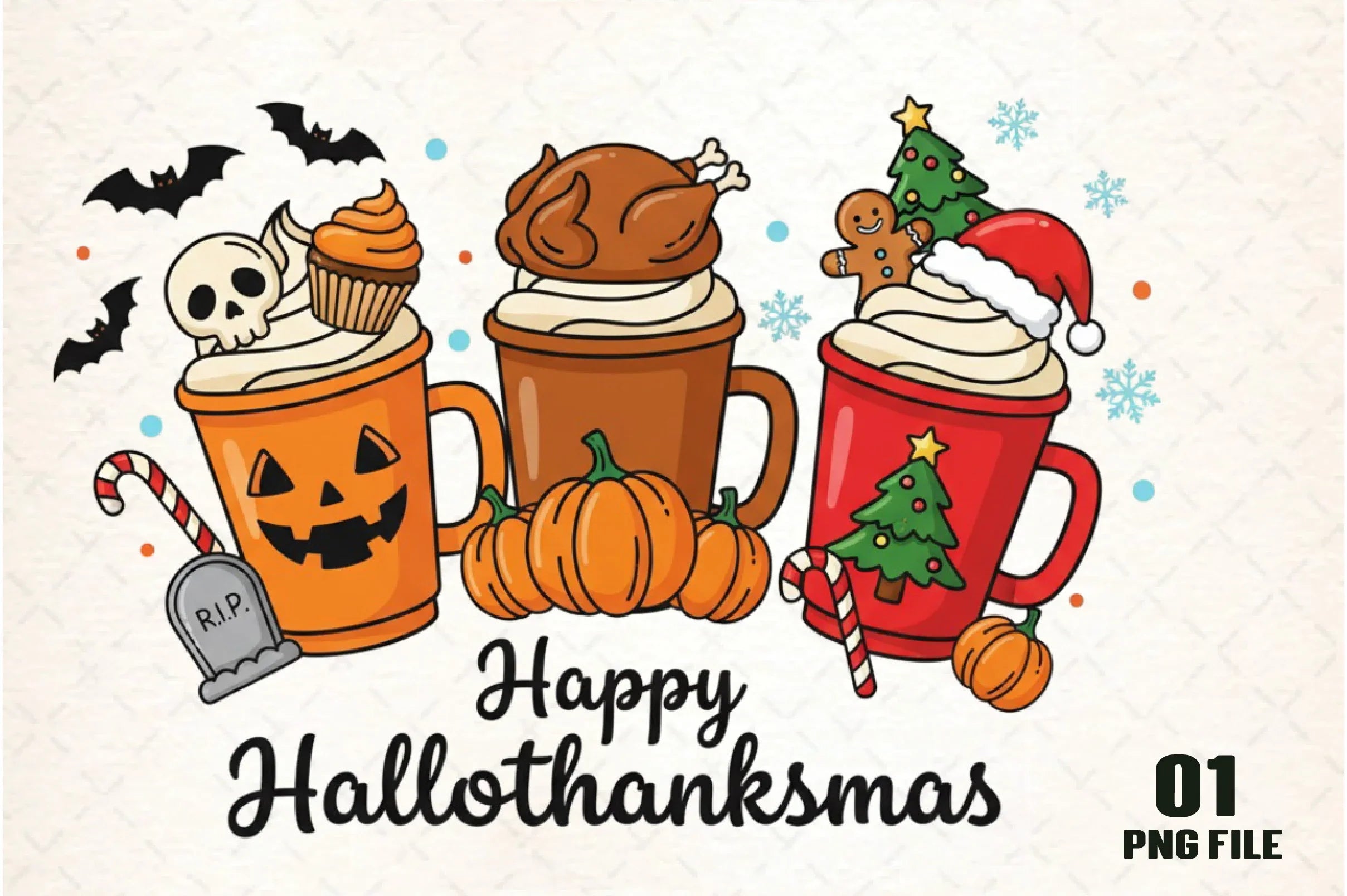 Happy Hallothanksmas Clipart Bundle - CraftNest - Digital Crafting and Art