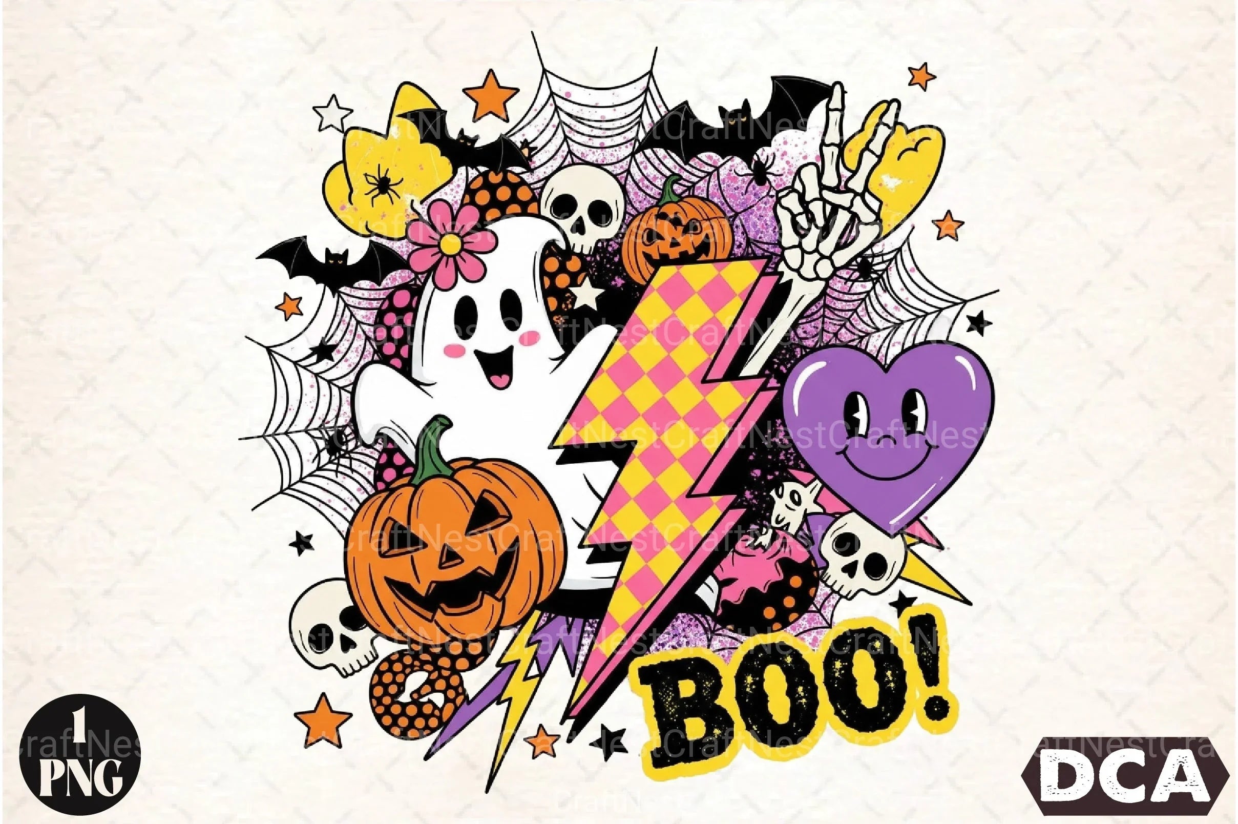 Retro Halloween Clipart Bundle 3 - CraftNest - Digital Crafting and Art