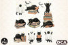 Spooky Cat Halloween Clipart Bundle for Book Lovers