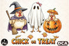 Chick or Treat Retro Halloween Clipart Bundle