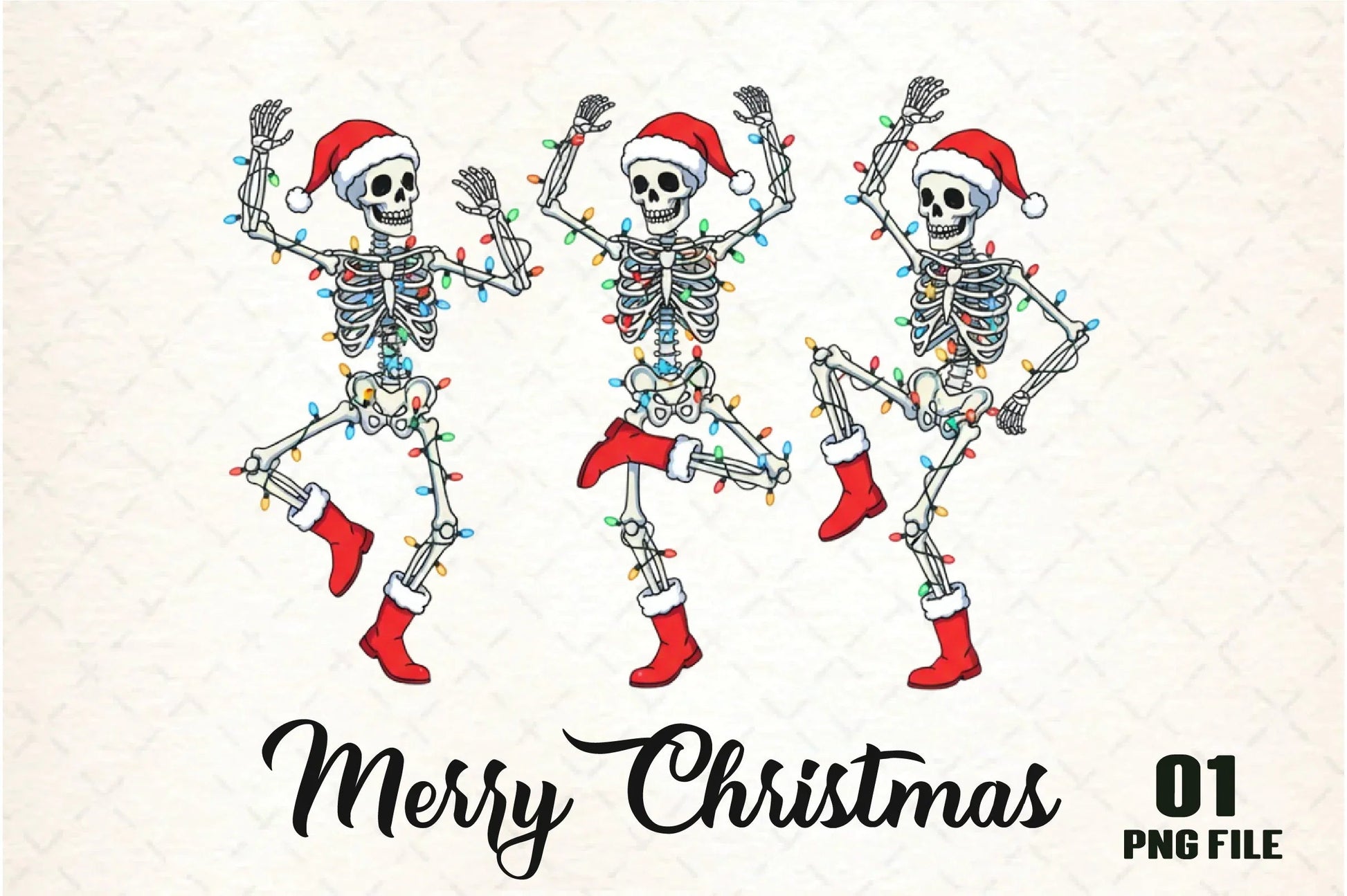 Merry Christmas Dancing Skeletons Clipart Bundle - CraftNest - Digital Crafting and Art