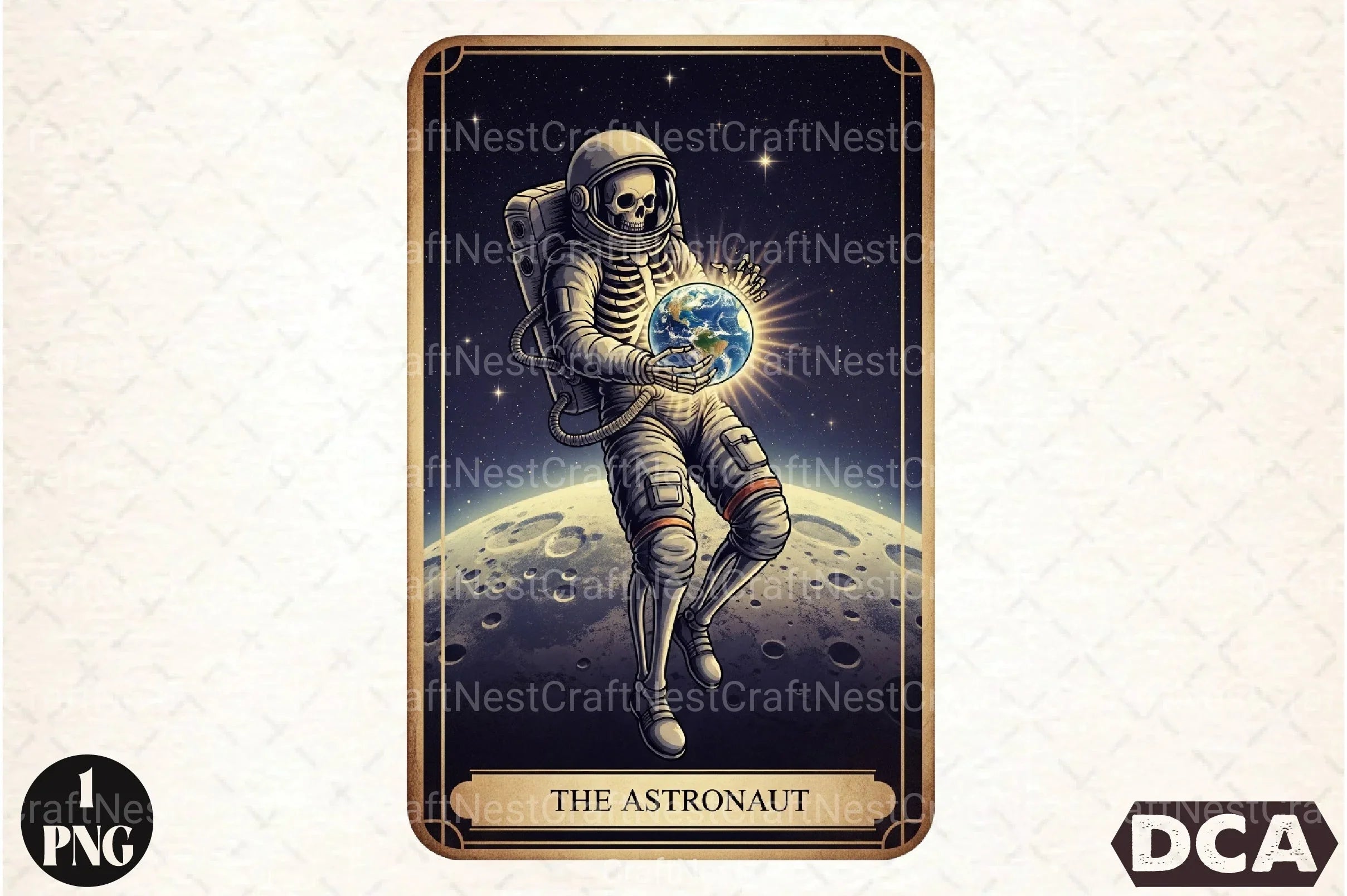 Astronaut Halloween Tarot Card Clipart Bundle - CraftNest - Digital Crafting and Art