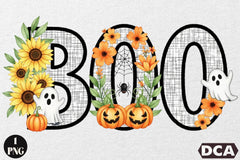 Floral Halloween Boo Clipart Bundle - CraftNest - Digital Crafting and Art