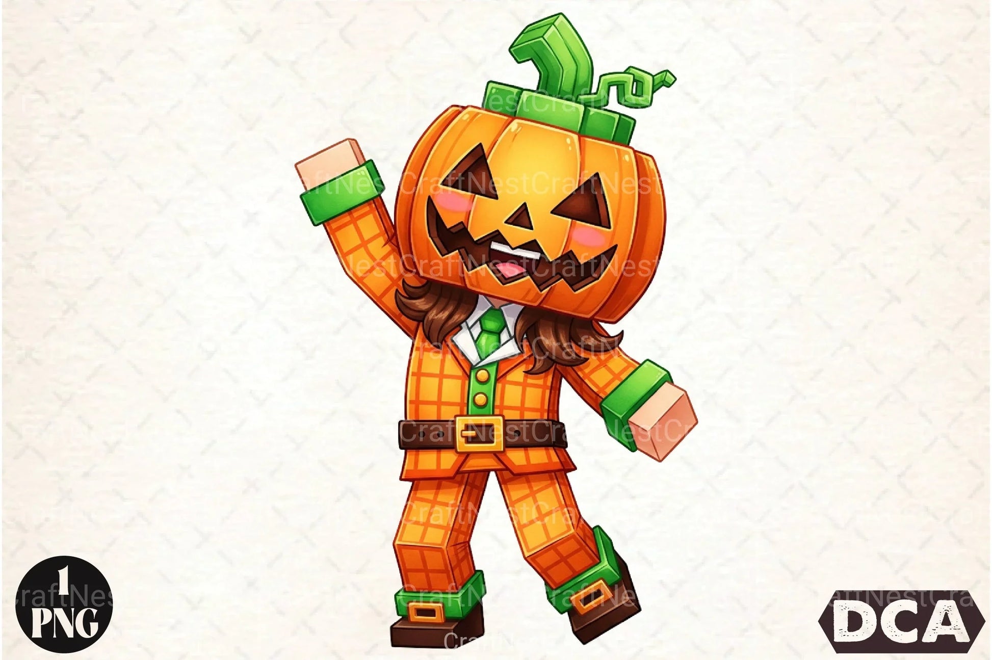 Minecraft Boy Dabbing Halloween Clipart Bundle - CraftNest - Digital Crafting and Art