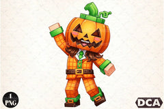 Minecraft Boy Dabbing Halloween Clipart Bundle - CraftNest - Digital Crafting and Art