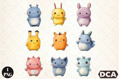 Kawaii Animal Clipart Bundle - CraftNest - Digital Crafting and Art