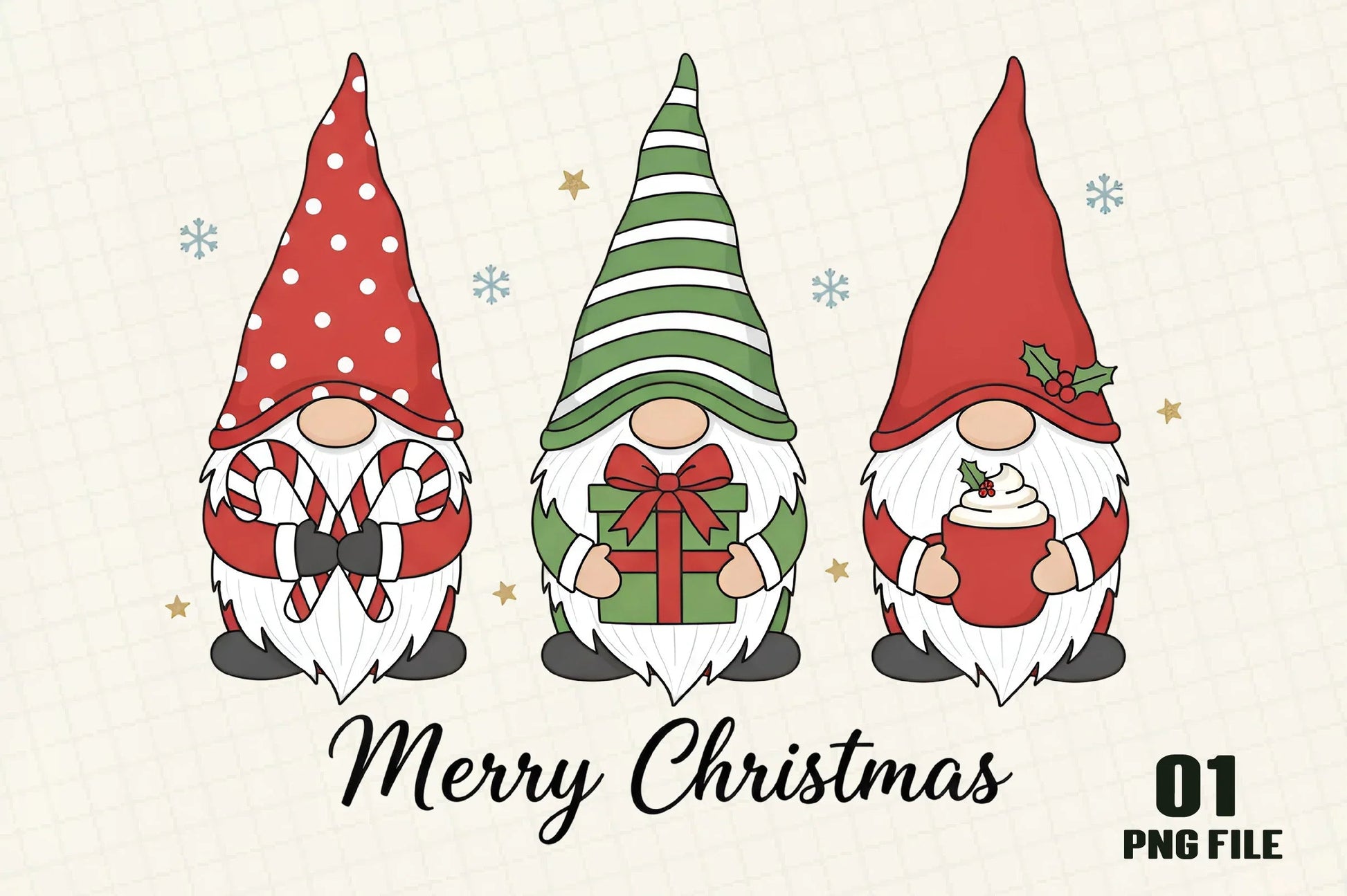 Merry Christmas Gnomes Clipart Bundle - CraftNest - Digital Crafting and Art