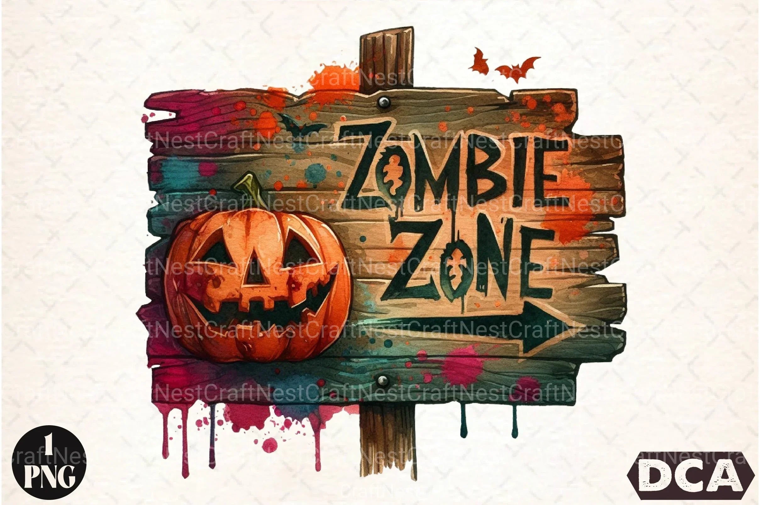 Zombie Zone Clipart Bundle - CraftNest - Digital Crafting and Art