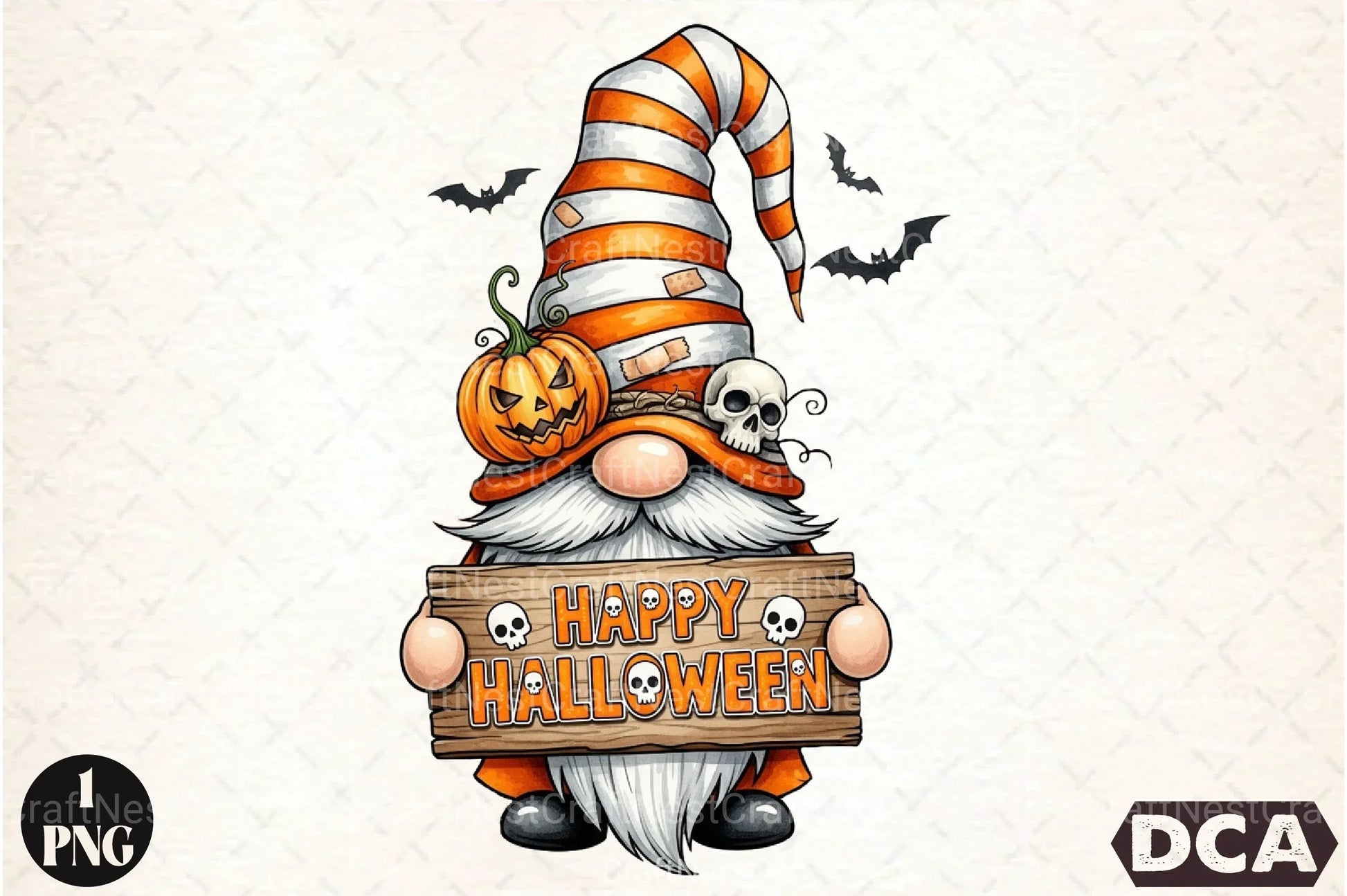 Happy Halloween Gnome Clipart Bundle - CraftNest - Digital Crafting and Art