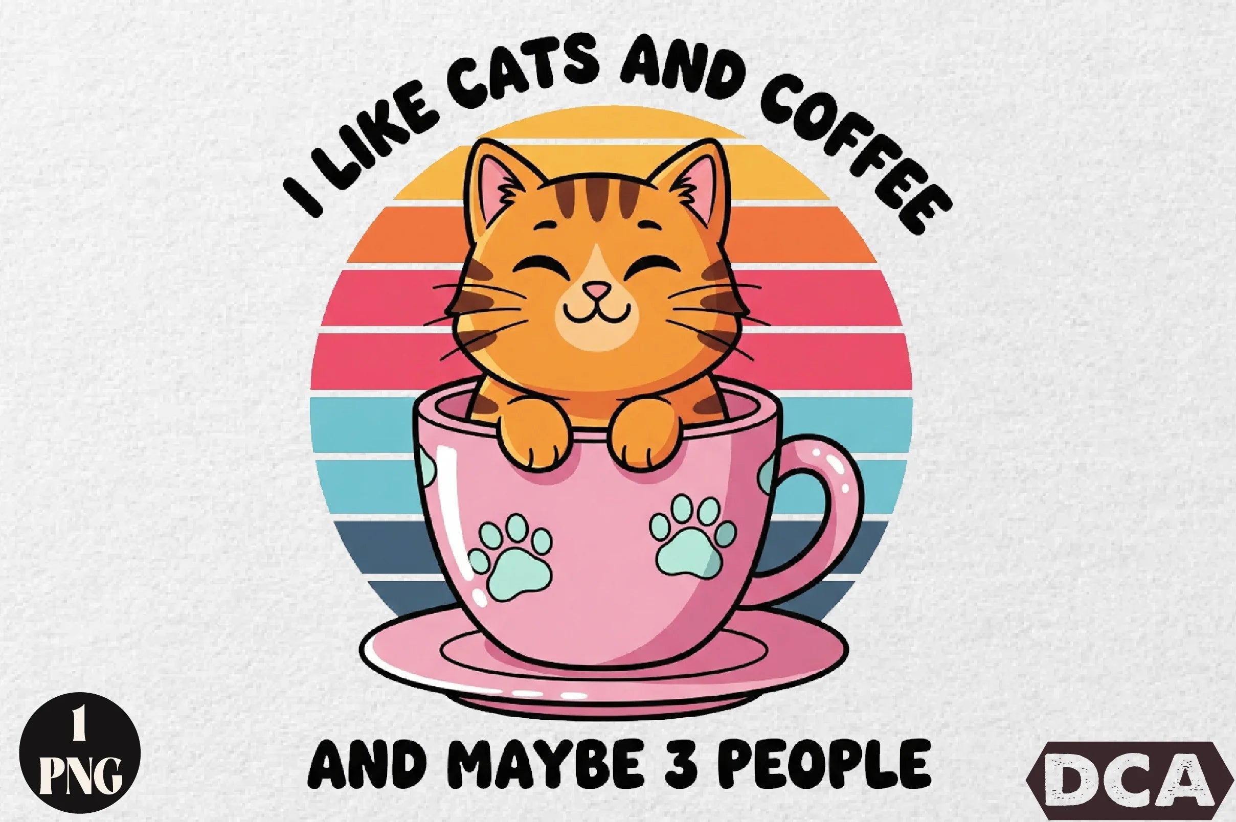 Funny Cats and Coffee Clipart Bundle - CraftNest - Digital Crafting and Art