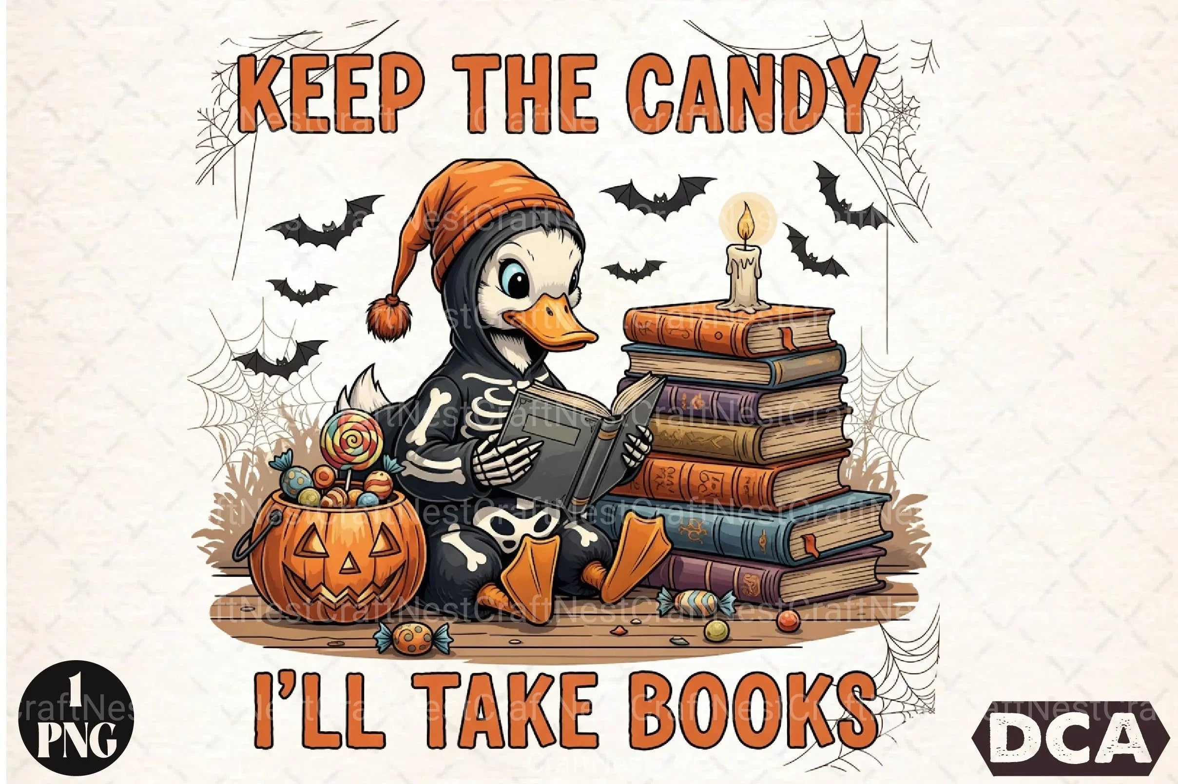 Halloween Clipart Bundle: Books Over Candy - CraftNest - Digital Crafting and Art