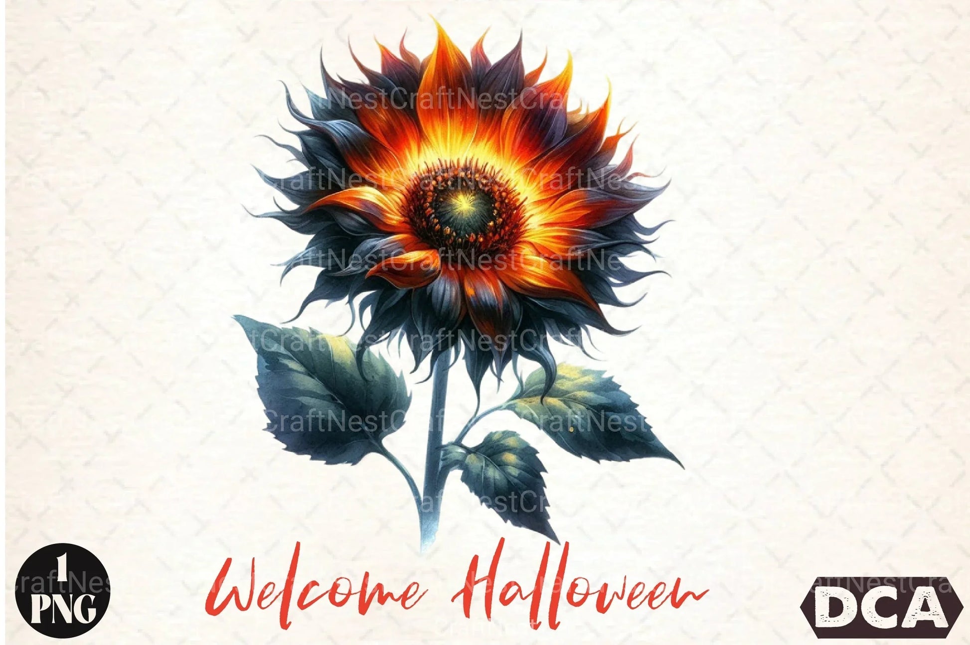 Welcome Halloween Sunflower Clipart Bundle - CraftNest - Digital Crafting and Art