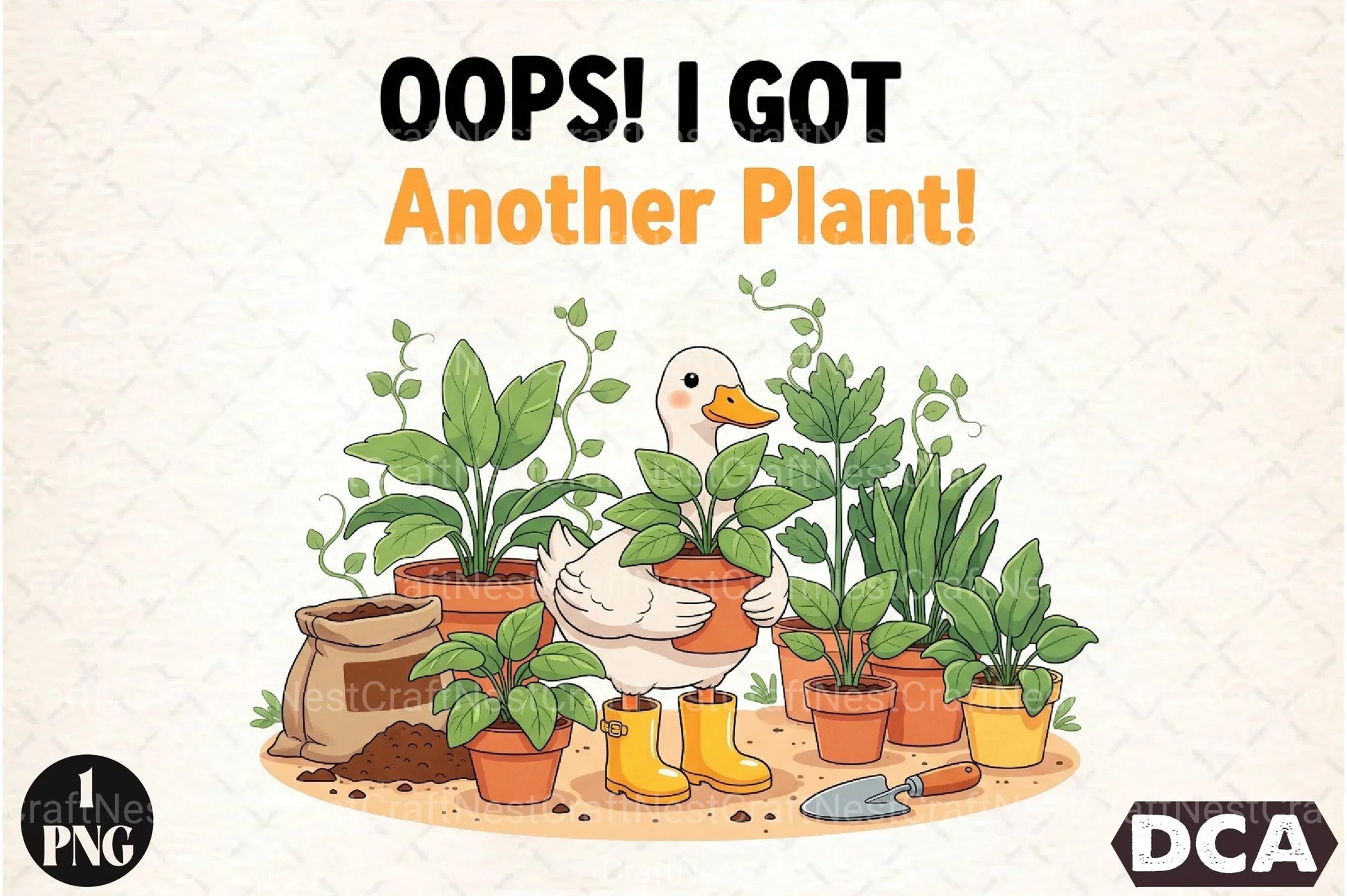 Oops I Got Another Plant Goose Clipart Bundle - CraftNest - Digital Crafting and Art
