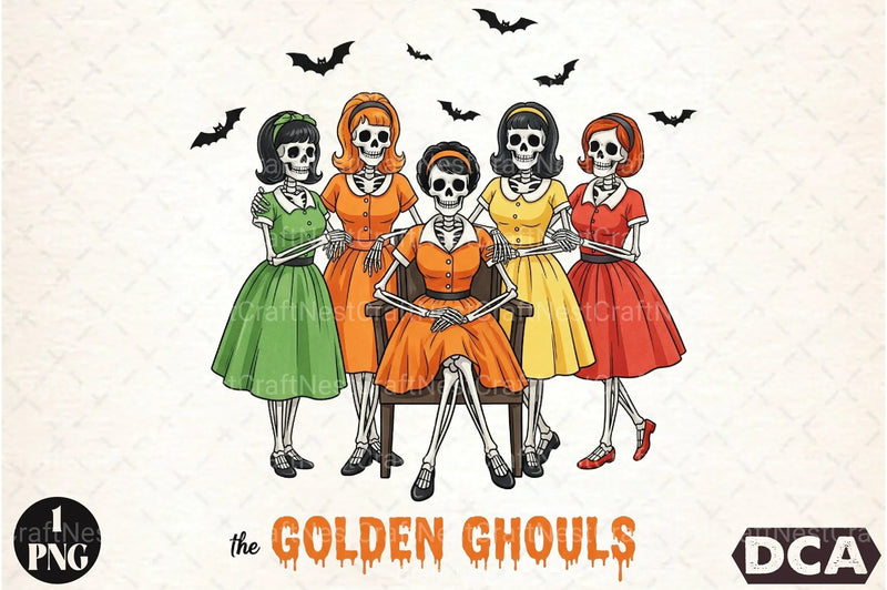 Golden Ghouls Halloween Clipart Bundle - CraftNest - Digital Crafting and Art