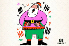 Retro Funny Christmas Santa Clipart Bundle - CraftNest - Digital Crafting and Art