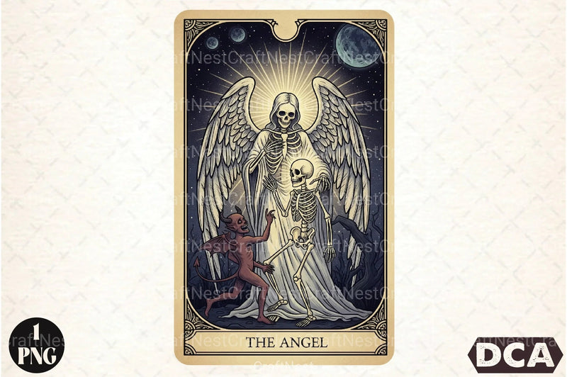 Angel Halloween Tarot Card Clipart Bundle - CraftNest - Digital Crafting and Art