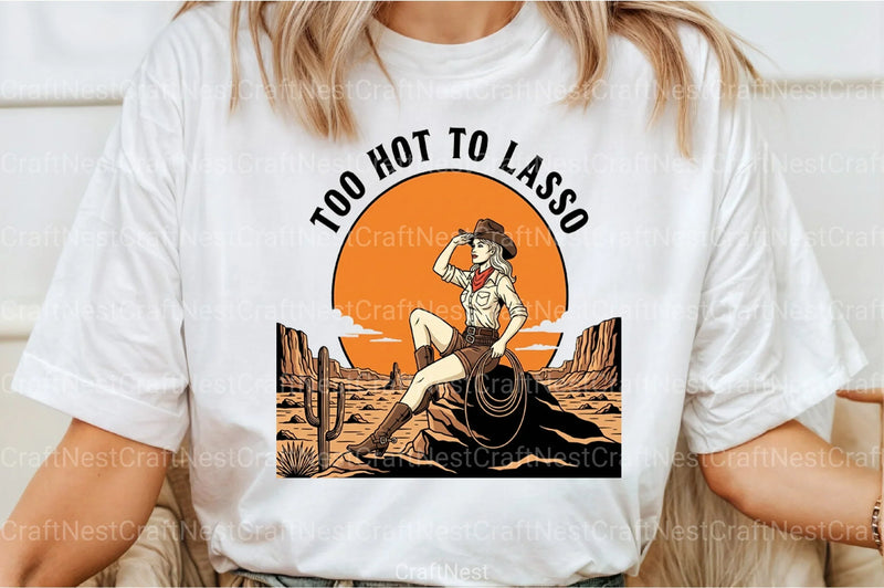 Retro Cowgirl Clipart Bundle: Too Hot to Lasso - CraftNest - Digital Crafting and Art