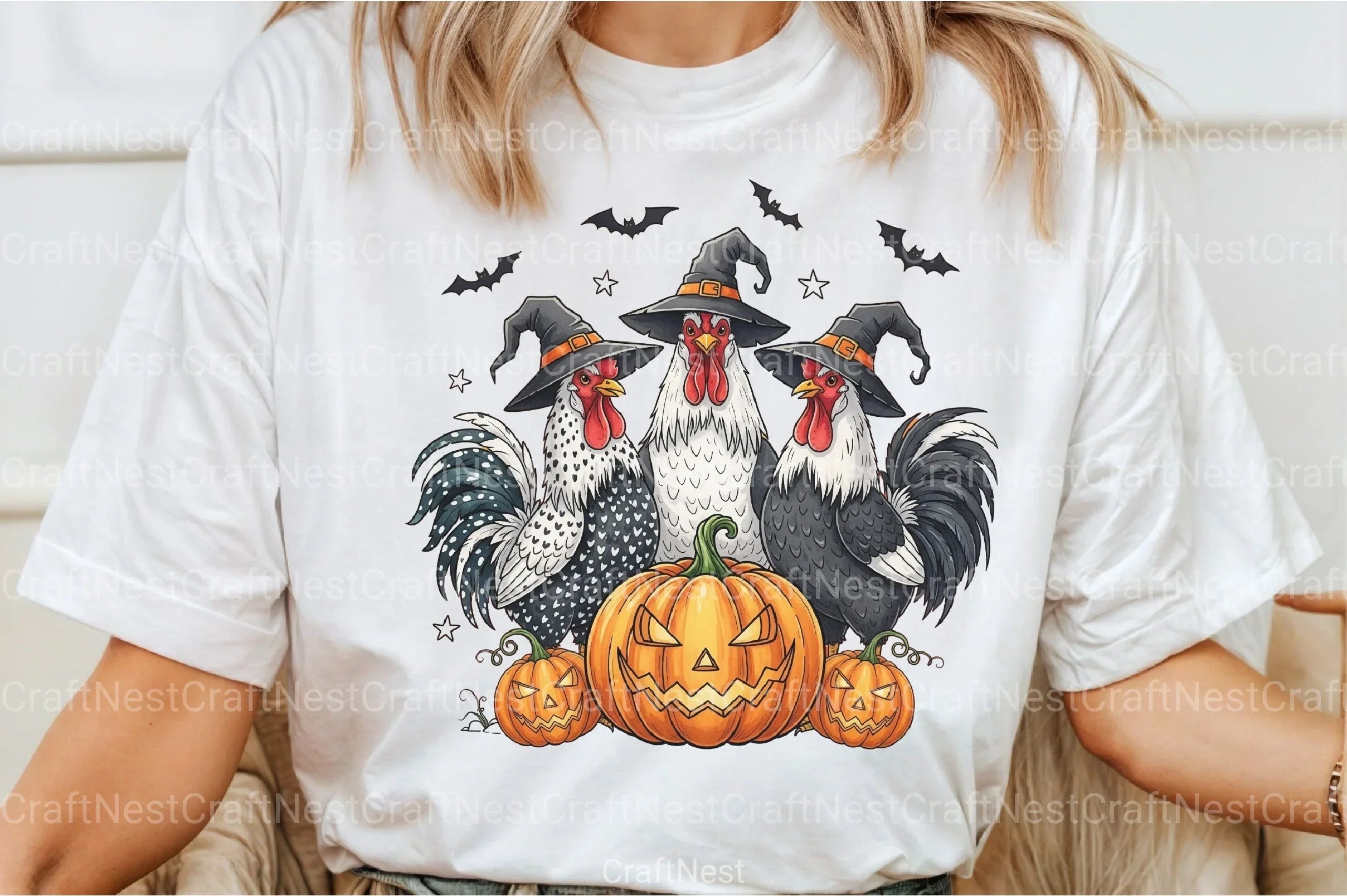 Halloween Pumpkin Chicken Witch Fall Clipart Bundle - CraftNest - Digital Crafting and Art