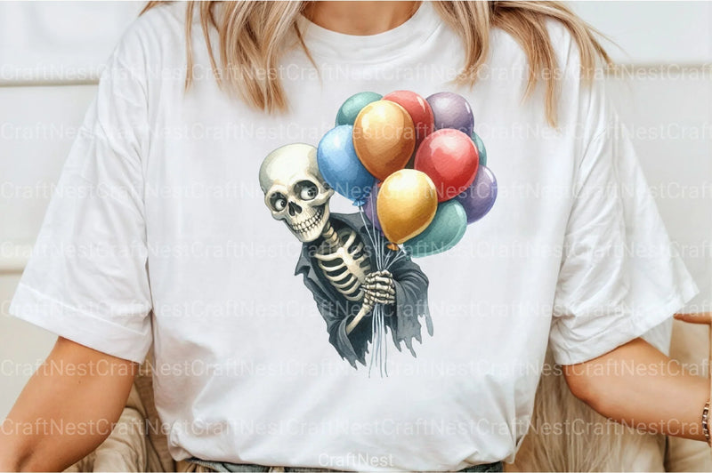 Funny Skeleton Peeking Clipart Bundle 7777 - CraftNest - Digital Crafting and Art