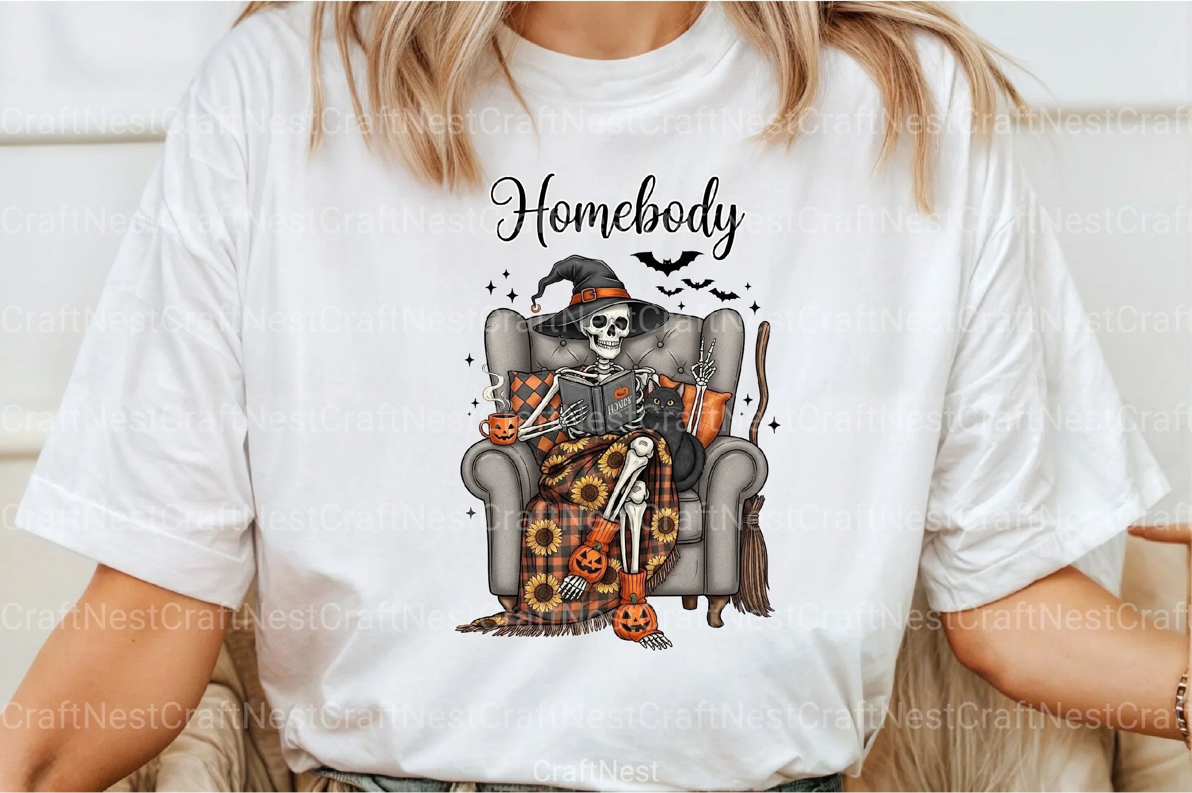 Homebody Skeleton Messy Clipart Bundle - CraftNest - Digital Crafting and Art