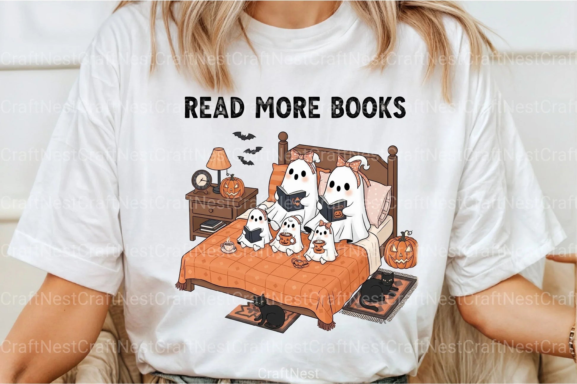 Read More Books: Ghost & Book Clipart Bundle - CraftNest - Digital Crafting and Art