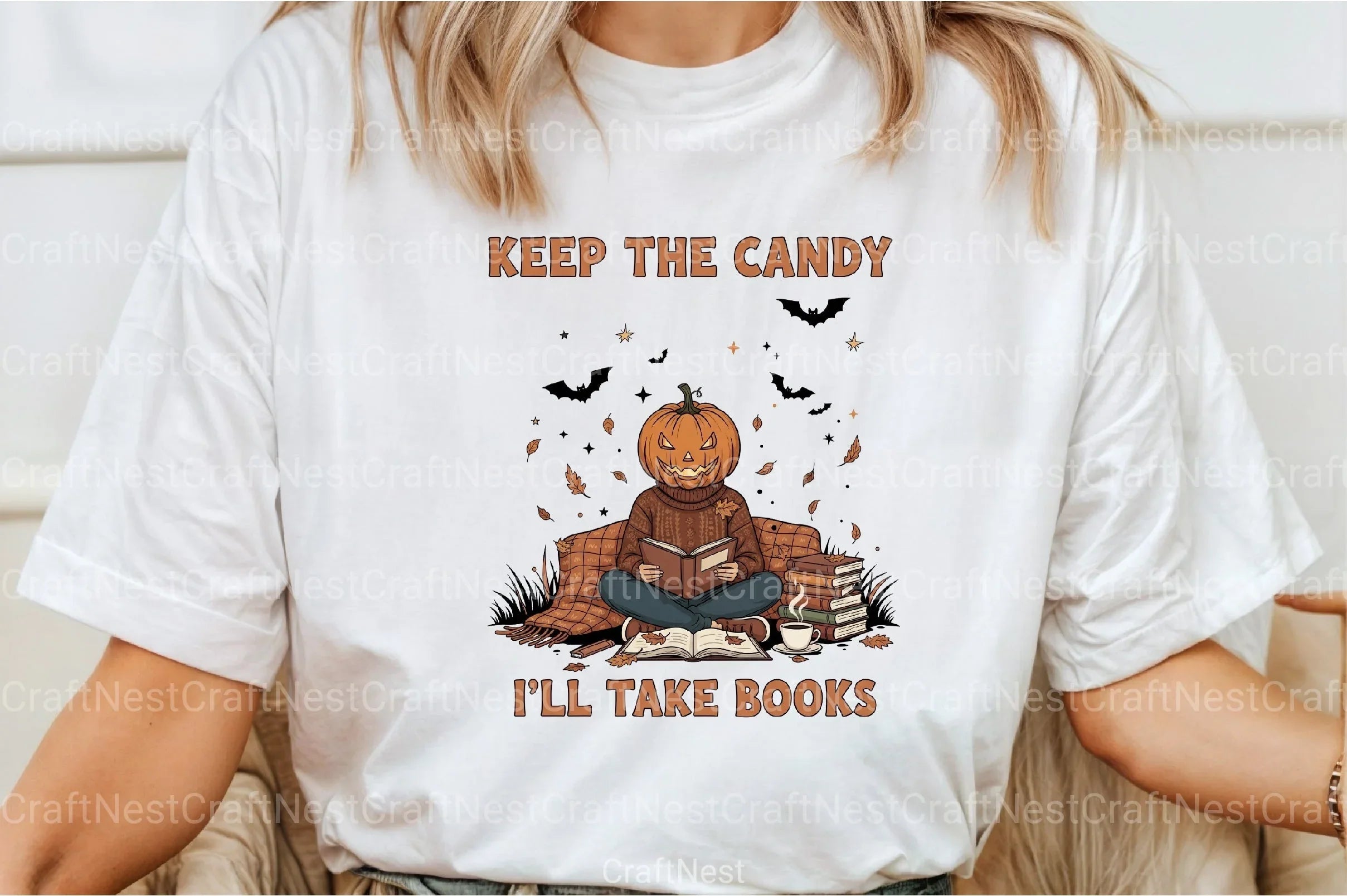 Halloween Pumpkin Ghost Book Lover Clipart Bundle - CraftNest - Digital Crafting and Art