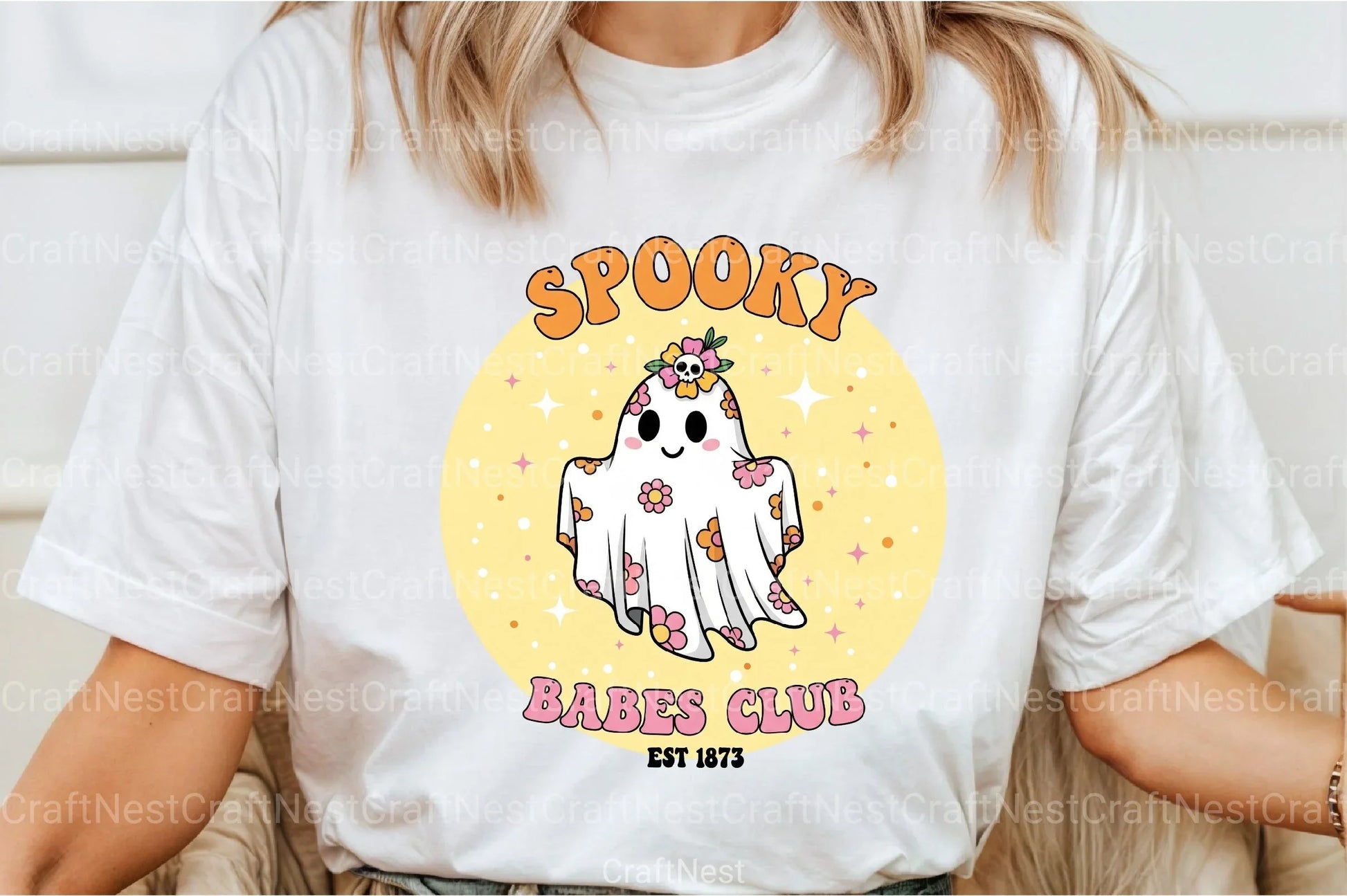 Retro Halloween Ghost Sublimation Clipart Bundle - CraftNest - Digital Crafting and Art