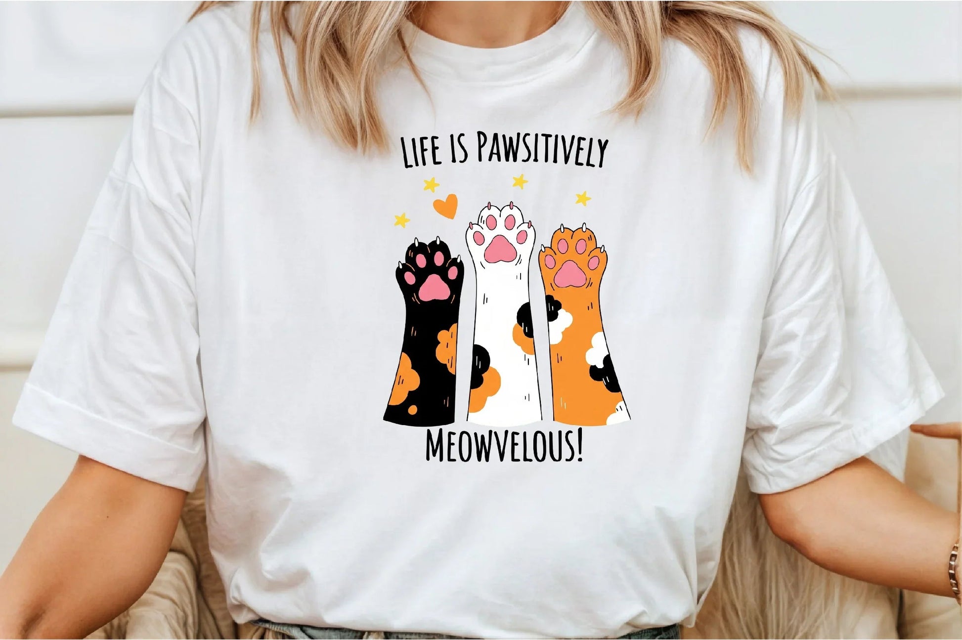 Life Is Pawsitively Meowvelous Cat Shirt Clipart Bundle - CraftNest - Digital Crafting and Art